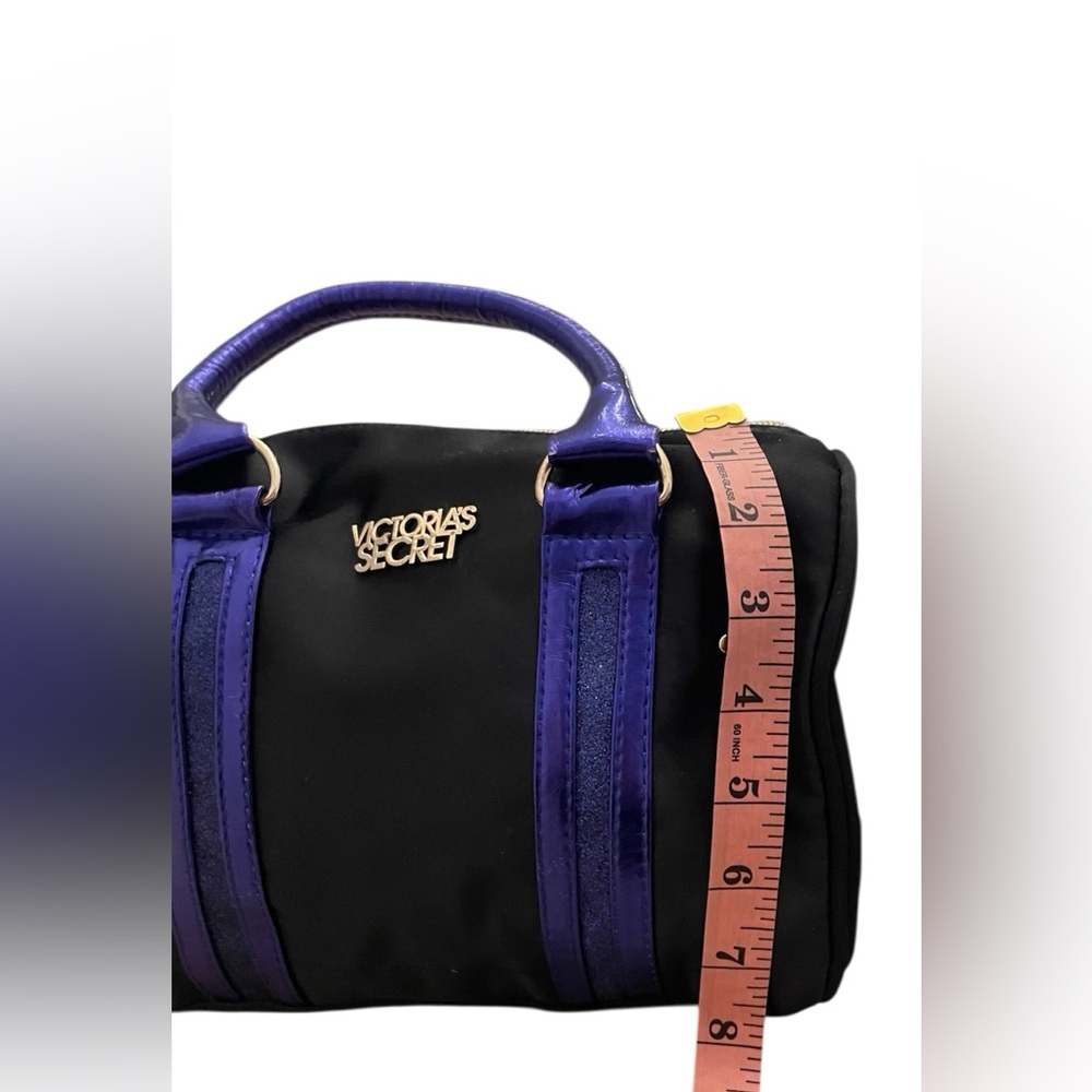 Victoria's Secret Black Satchel with Purple Accents - Picture 3 of 13